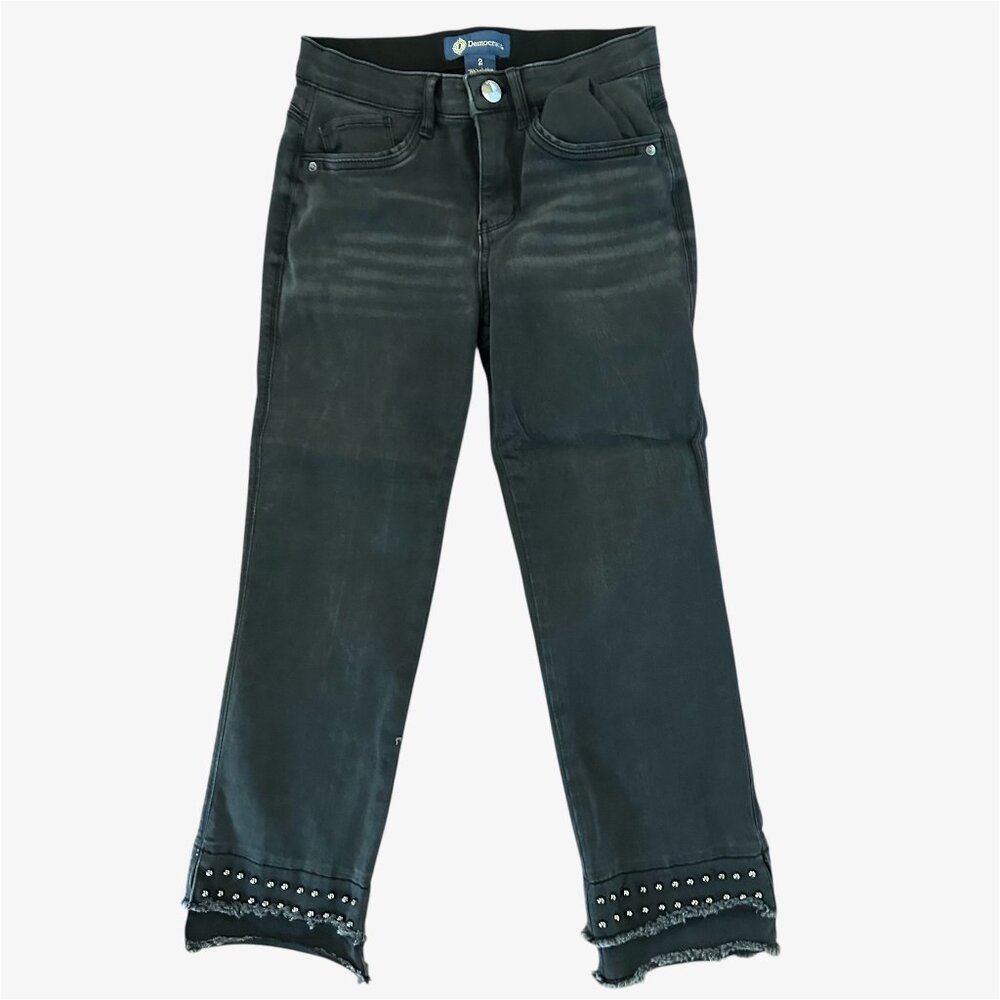 Democracy Absolution Black Jeans Studded Frayed H… - image 1